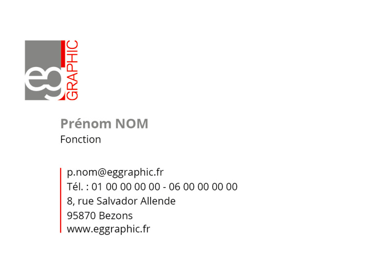 Carte de visite 85x55 modèle 2