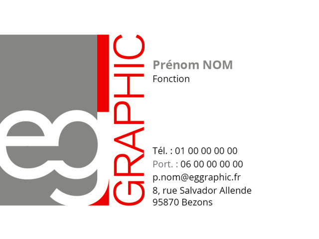 Carte de visite 85x55 modèle 4