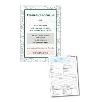 En 2 exemplaires  Blanc et rose