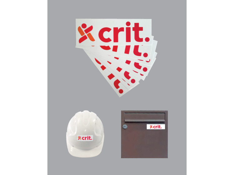 Lot de 10 stickers pour casque et boîte aux lettres / 14161